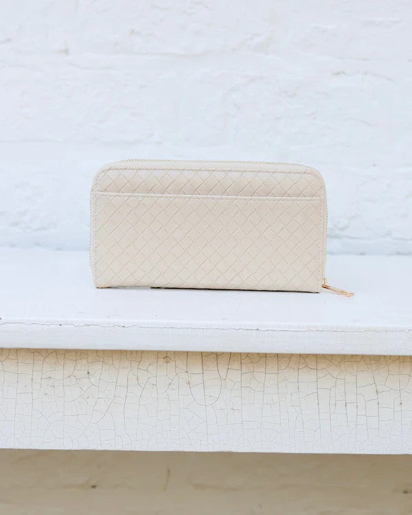 Caroline Hill Penelope Wallet - Woven Almond