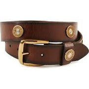 Nocona Men's Shotgun Shell Accent Brown Leather Belt