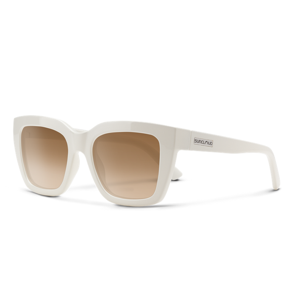 Suncloud Marion Polarized Sunglasses – Ivory/Brown Gradient
