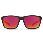 Suncloud Mayor Polarized Sunglasses – Matte Black Frame with Red Mirror