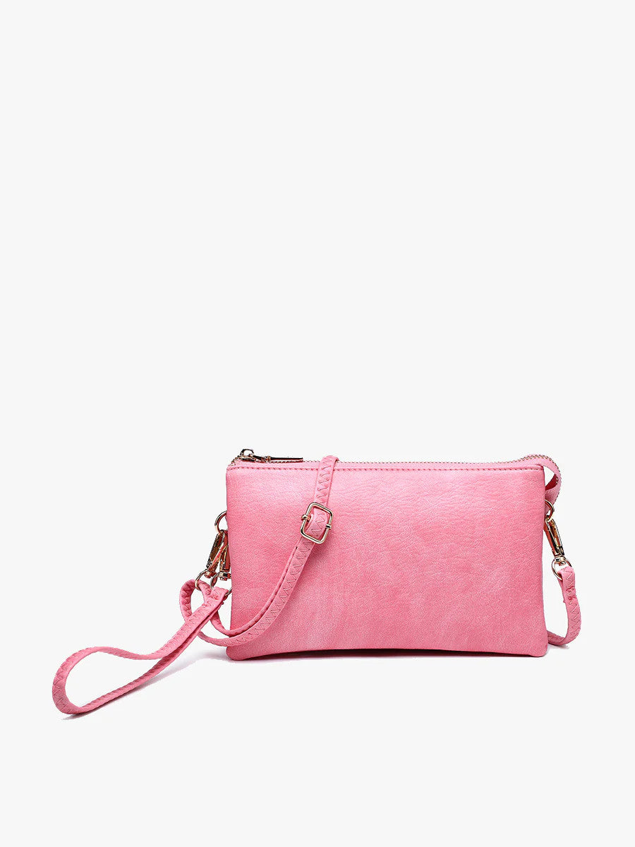 Jen & Co. Riley Vegan Crossbody - Coral Pink