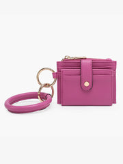 Jen & Co. Sammie Vegan Wallet w/ Bangle - Rhubarb Purple
