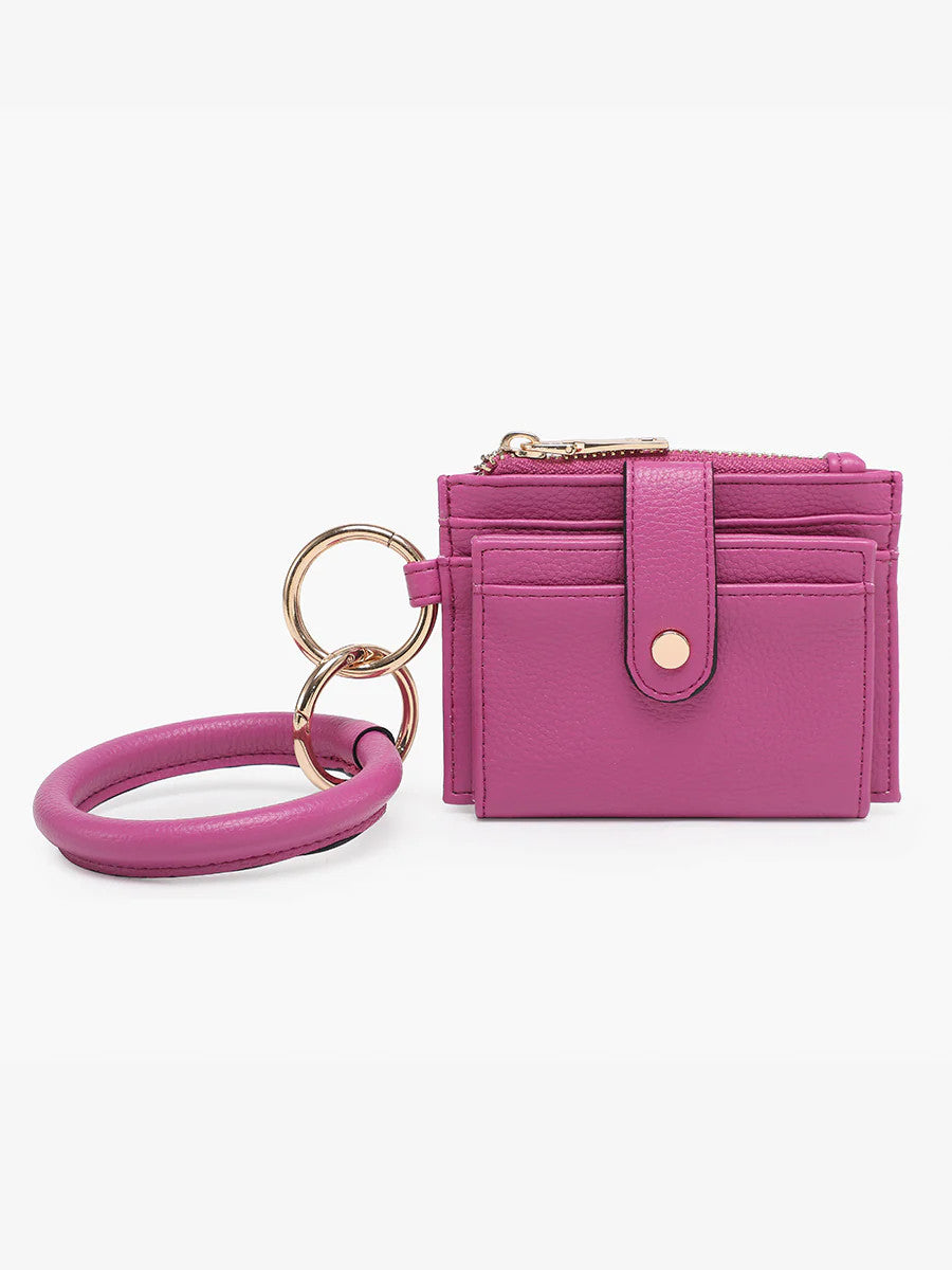 Jen & Co. Sammie Vegan Wallet w/ Bangle - Rhubarb Purple
