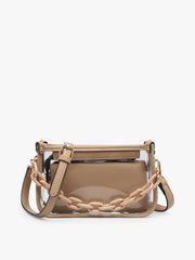 Jen & Co. Jessica Clear Crossbody - Taupe