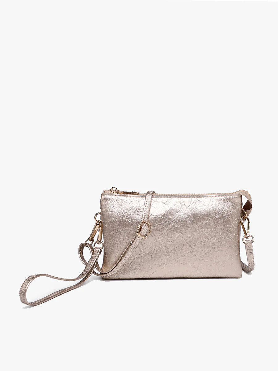Jen & Co. Riley Vegan Crossbody - Gold Foil