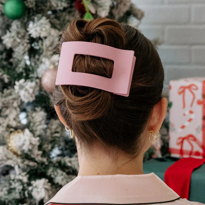 Teleties Merry Pinkmas Large Flat Rectangle Hair Clip