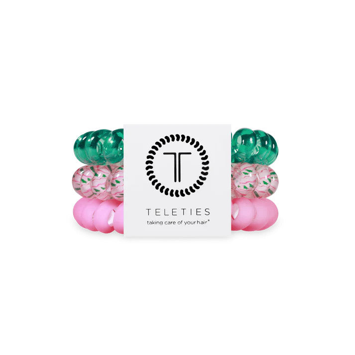 Teleties Merry Pinkmas Large Hair Ties