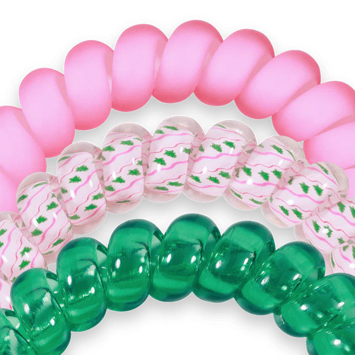 Teleties Merry Pinkmas Large Hair Ties