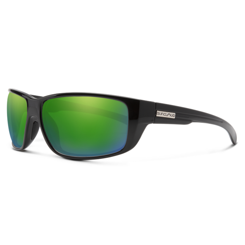 Suncloud Milestone Polarized Sunglasses - Black/Green Mirror