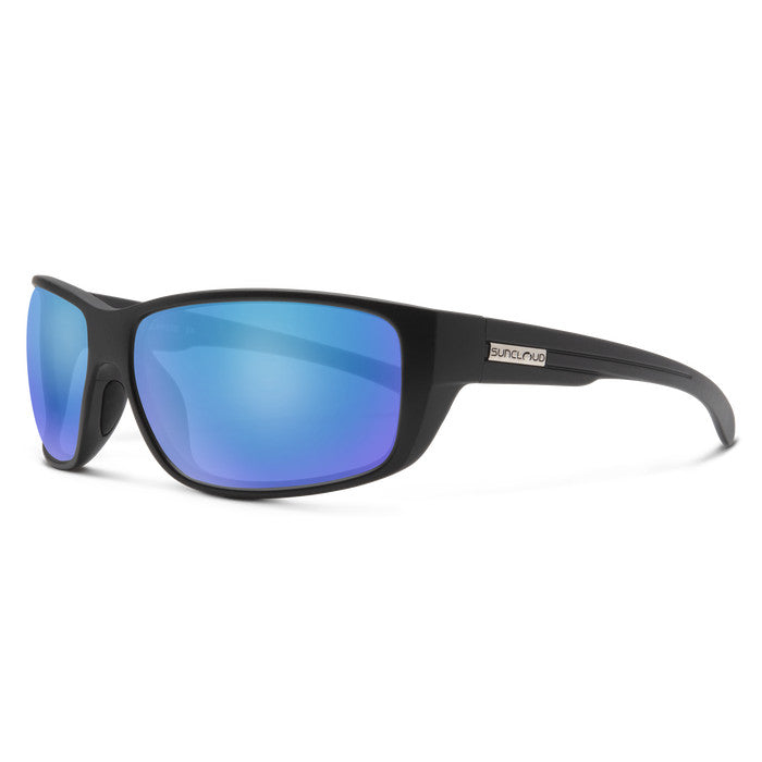 Suncloud Milestone Polarized Sunglasses – Matte Black/Polarized Blue Mirror Lens