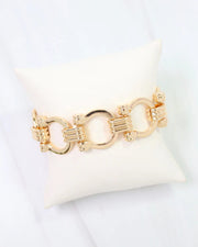 Caroline Hill Ely Horsebit Chain Bracelet - Gold