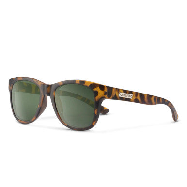 Suncloud Leeway Polarized Sunglasses – Matte Yellow Tortoise Frame/Gray Green