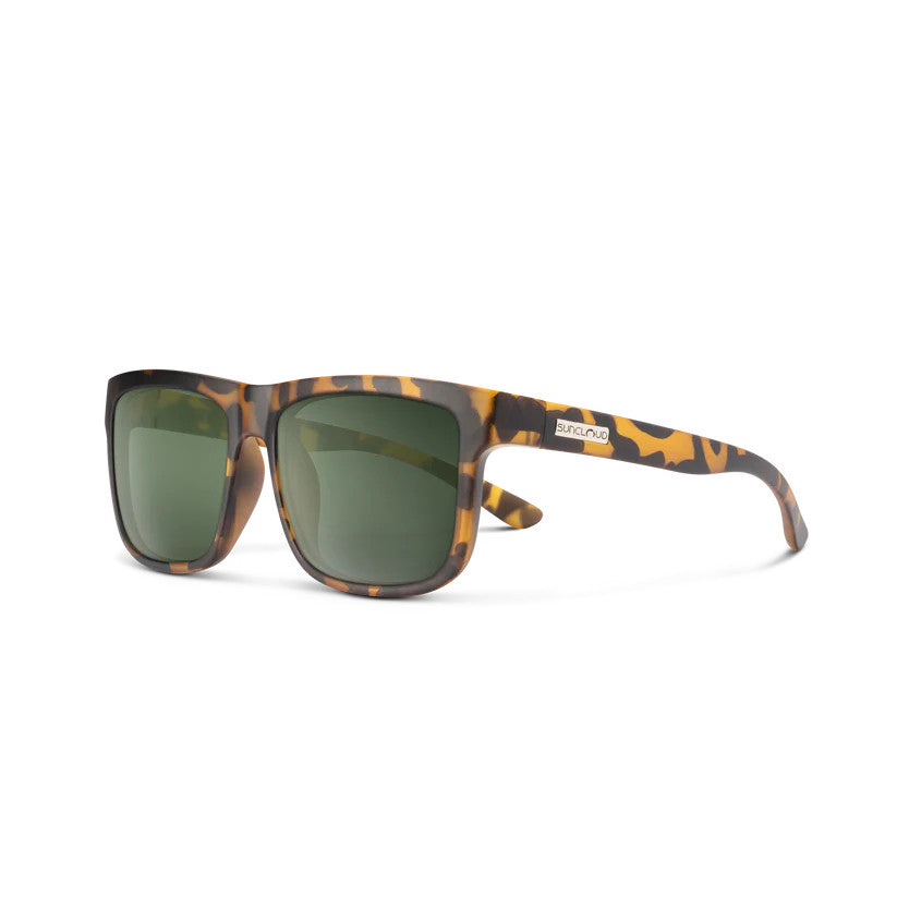 Suncloud Quiver Polarized Sunglasses – Matte Yellow Tortoise/Gray Green