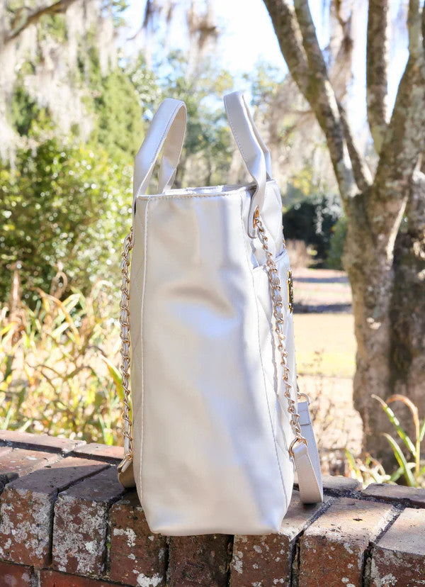 Caroline Hill Kinzley Tote - Pearl Quilted LD