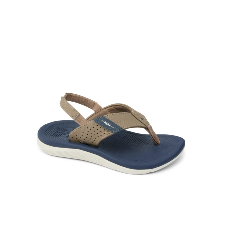 Reef Little Santa Ana Navy/Khaki Flip-Flops for Toddlers