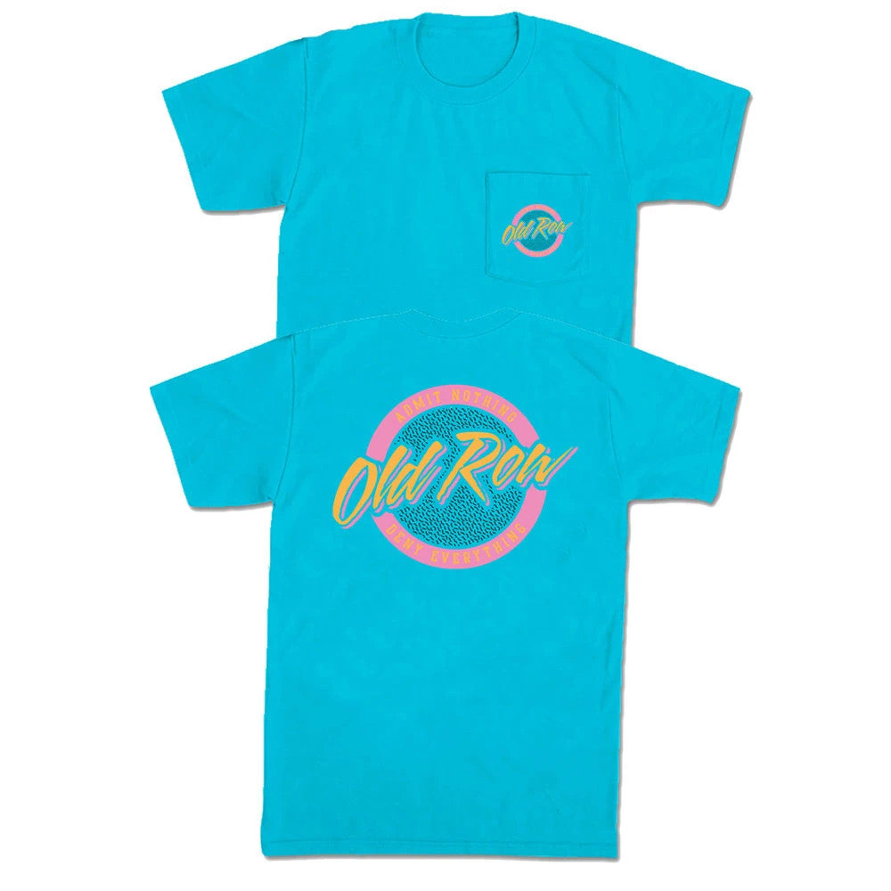 Old Row Men's Circle Logo T-Shirt - Lagoon Blue