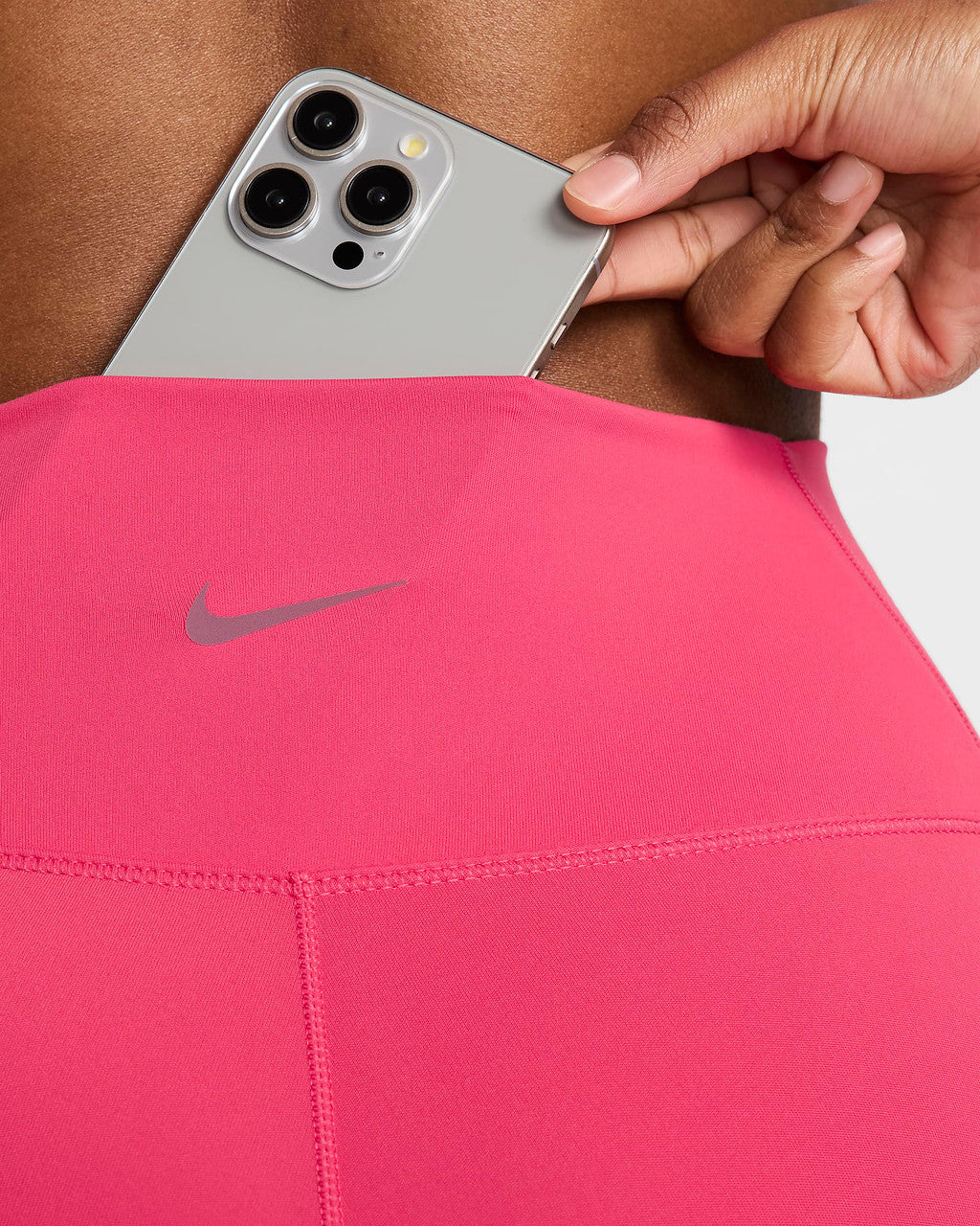 Nike One Women's High Waisted 7/8 Leggings with Pockets - Aster Pink/Black