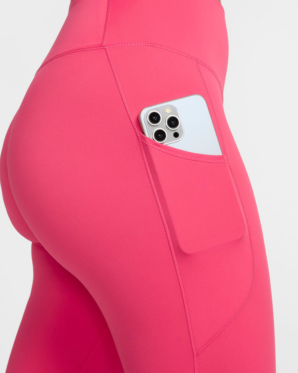 Nike One Women's High Waisted 7/8 Leggings with Pockets - Aster Pink/Black