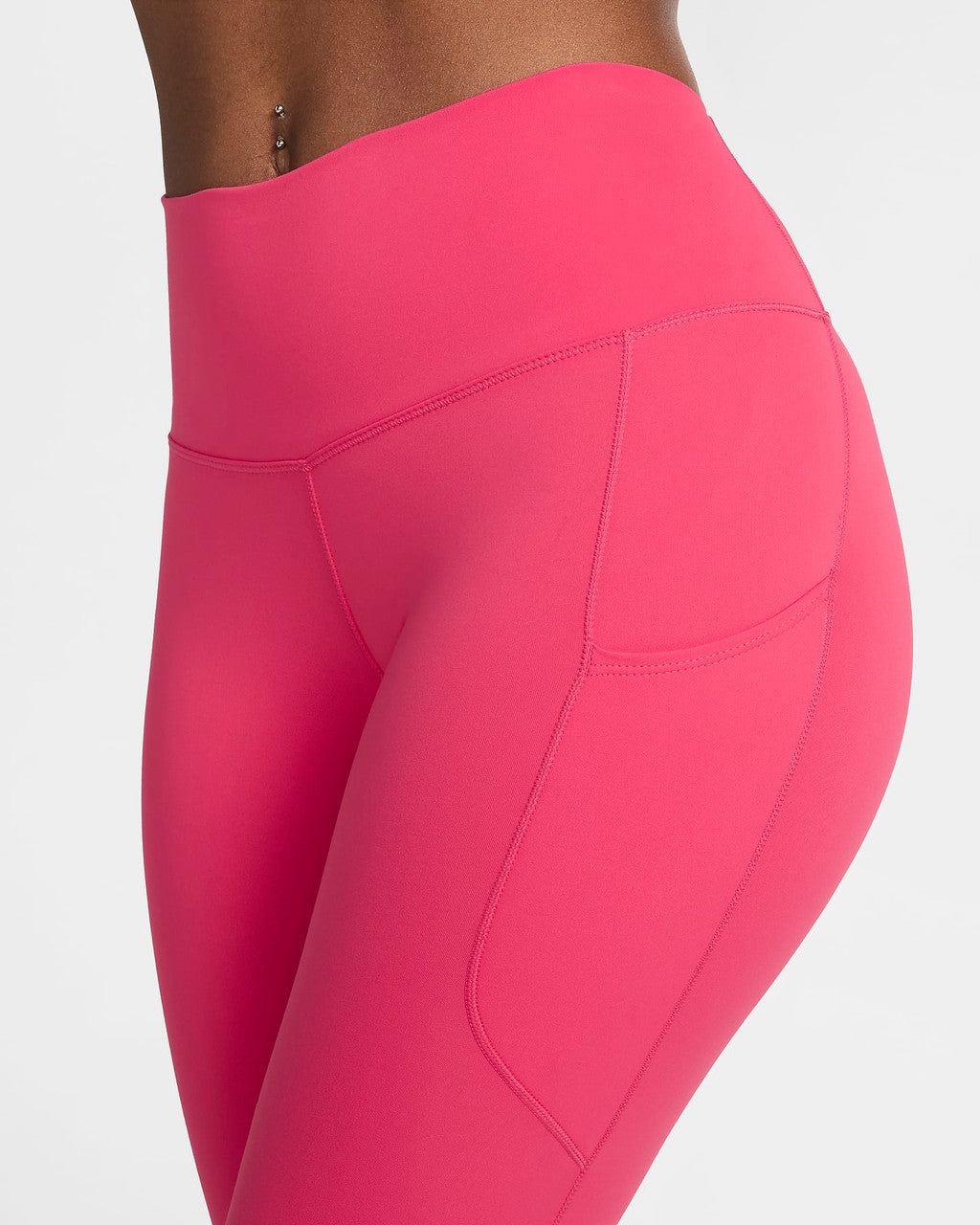 Nike One Women's High Waisted 7/8 Leggings with Pockets - Aster Pink/Black