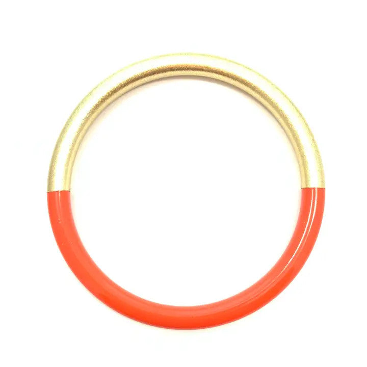 Accessory Jane Medium Bangle Bracelet - Orange and Gold