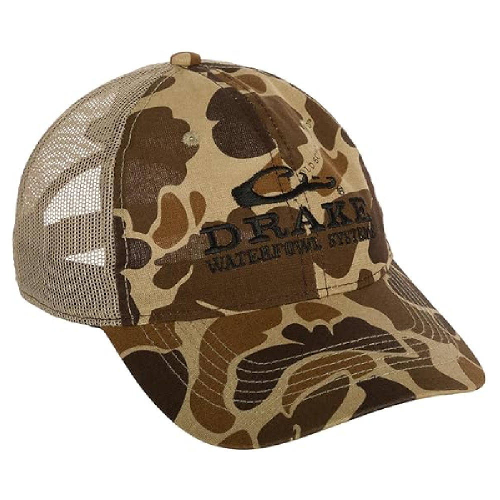 Drake Mesh-Back Camo Cap - Old School Camo
