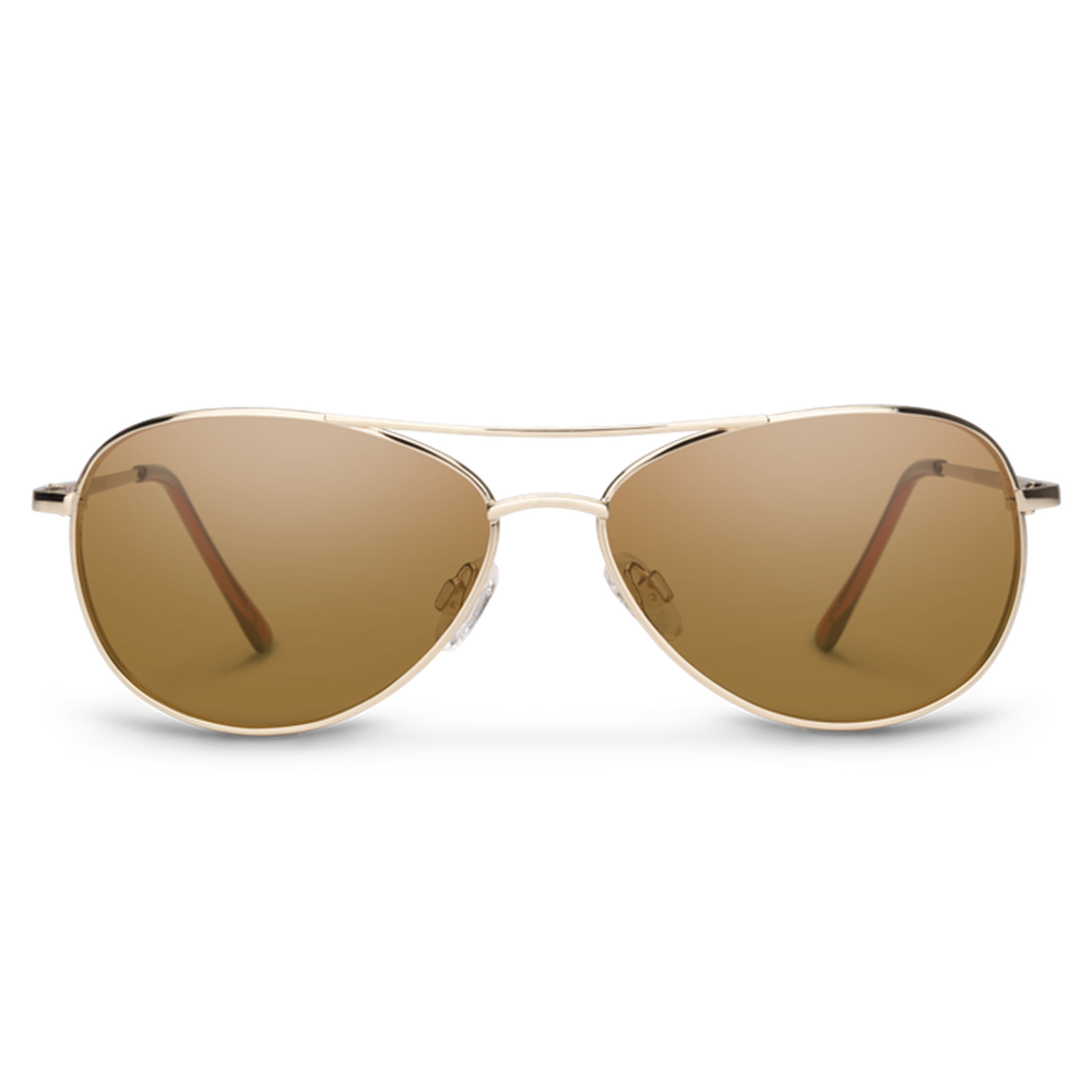 Suncloud Patrol Sunglasses - Gold with Polarized Brown