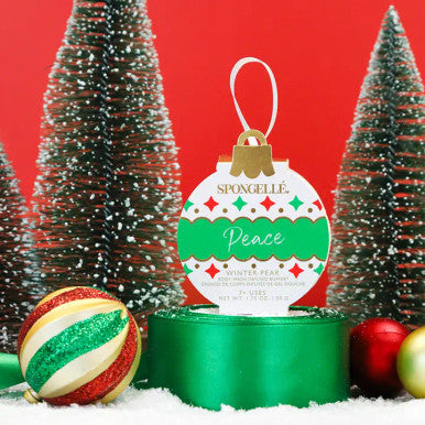 Spongelle Peace - Winter Pear Holiday Ornament Buffer