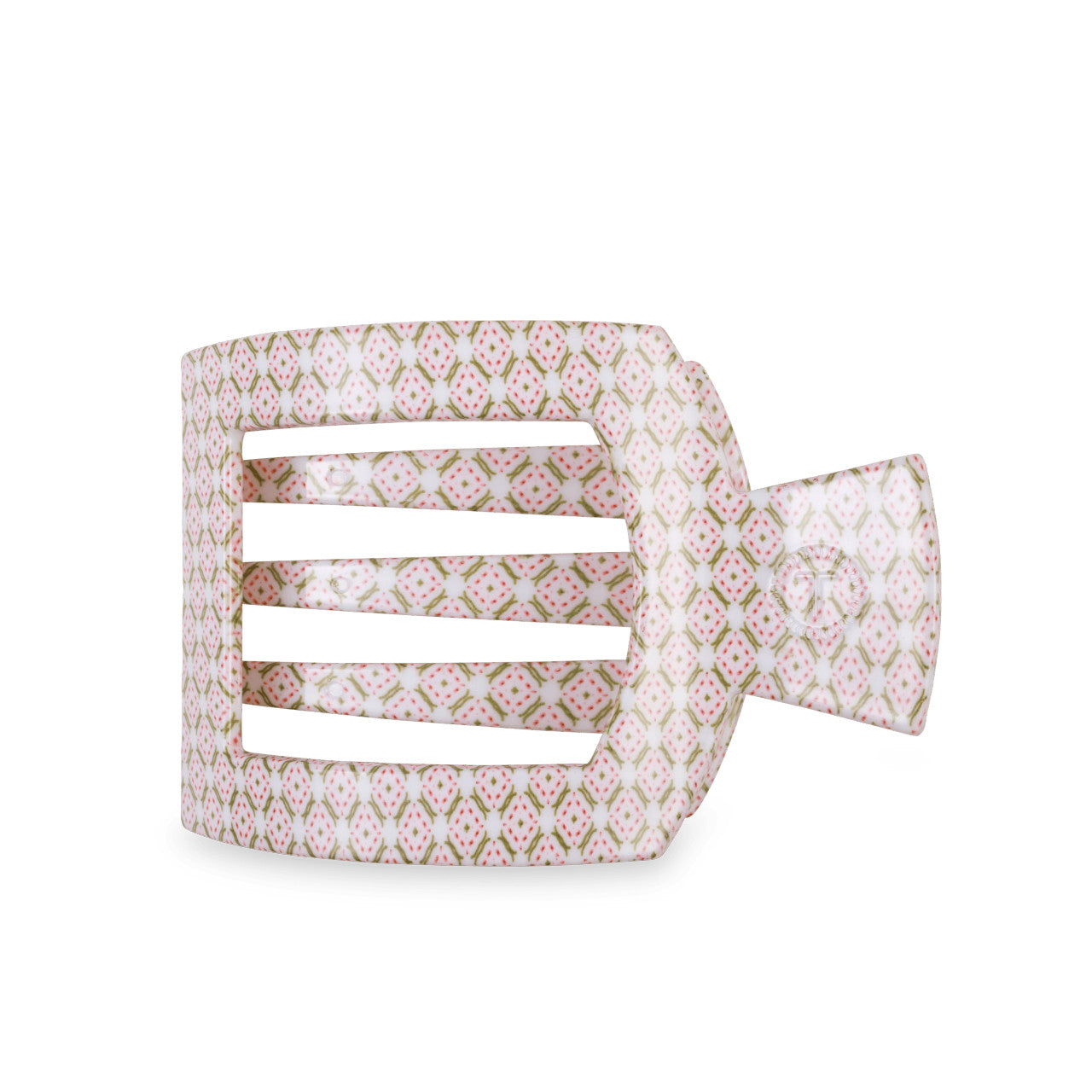 Teleties Pine & Pearl Large Flat Square Hair Clip