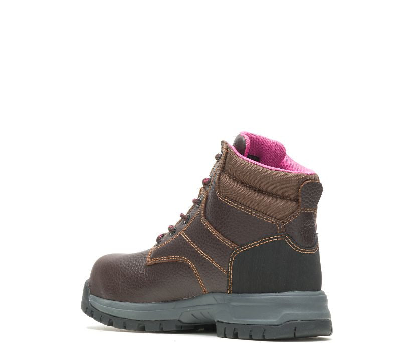 Wolverine Women's Piper Waterproof Composite-Toe 6" Work Boot-Brown