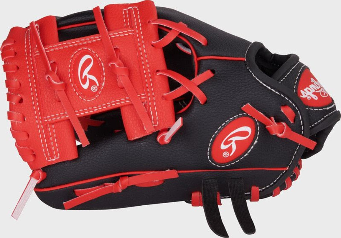 Rawlings Players Series 10" Youth Baseball Glove – Black - Left Hand Throw