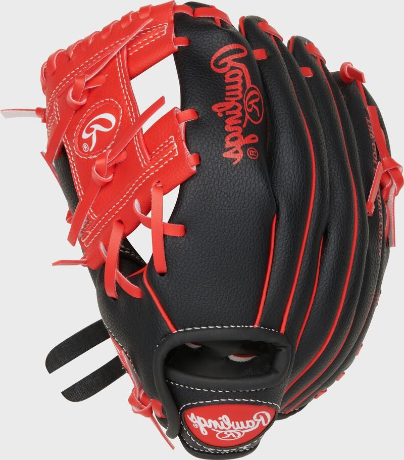 Rawlings Players Series 10" Youth Baseball Glove – Black - Left Hand Throw