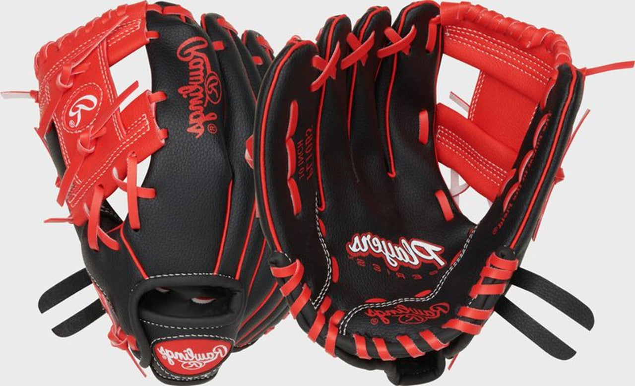 Rawlings Players Series 10" Youth Baseball Glove – Black - Left Hand Throw