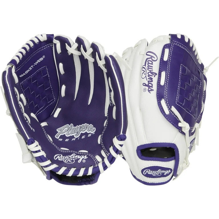 Rawlings Players Series 10" Youth Baseball Glove – Purple - Right Hand Throw