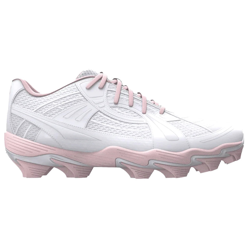 Under Armour Girl's Glyde Sola RM Softball Cleats - White/Prime Pink