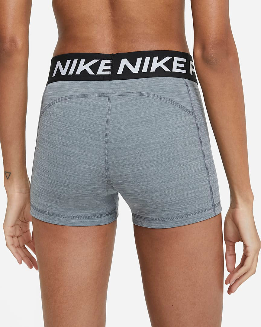 Nike Women's 3" Pro Shorts- Smoke Grey/Heather/Black