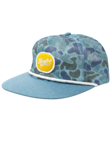 Heybo Men's Oceanside Full Mesh Rope Hat - HTC Blue