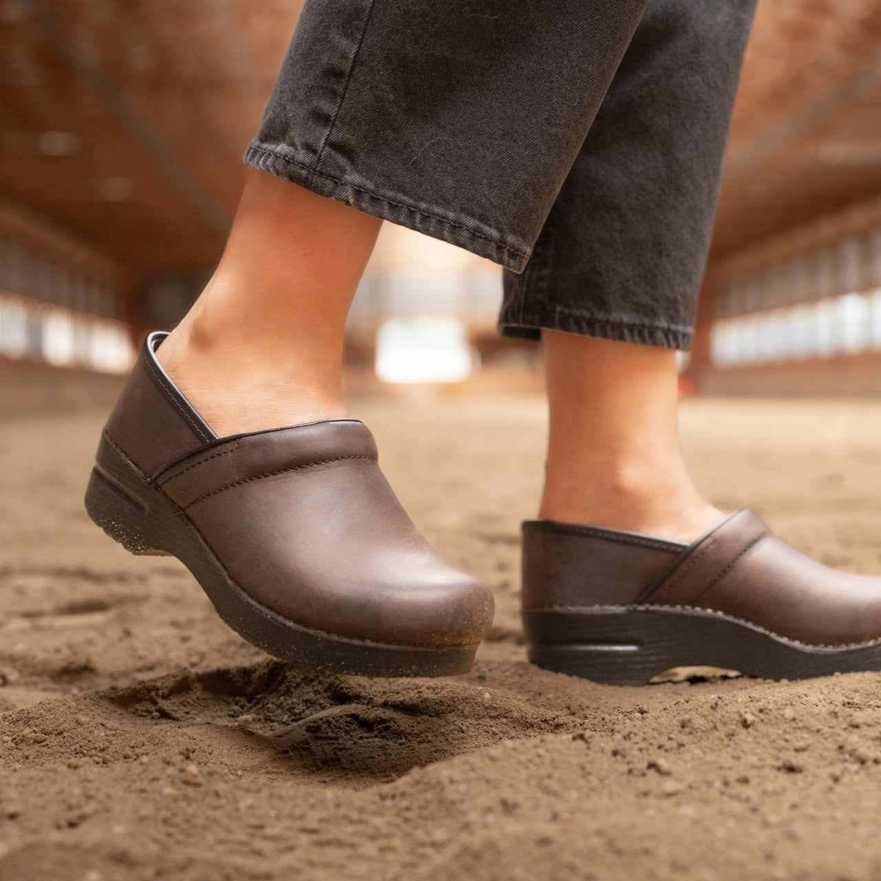 Dansko Professional Oiled Antique Brown Clogs
