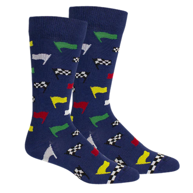 Brown Dog “Race Ya” Insignia Blue Crew Sock