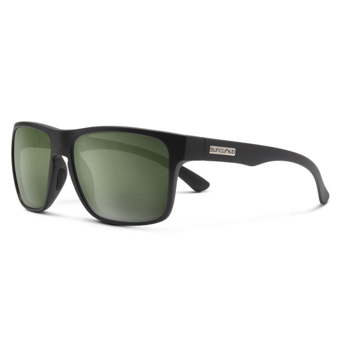Suncloud Rambler Polarized Sunglasses - Matte Black / Polarized Gray Green Lens