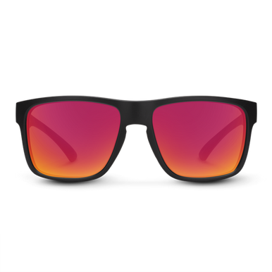 Suncloud Rambler Men's Polarized Sunglasses - Black/Polarized Red