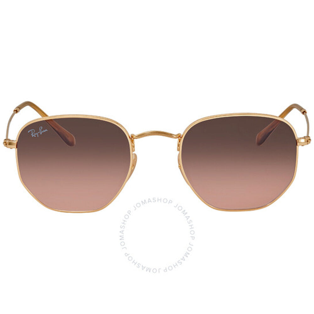 Ray-Ban Hexagonal Flat Lenses Sunglasses – Arista Gold/Brown Gradient