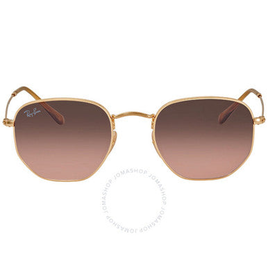 Ray-Ban Hexagonal Flat Lenses Sunglasses – Arista Gold/Brown Gradient
