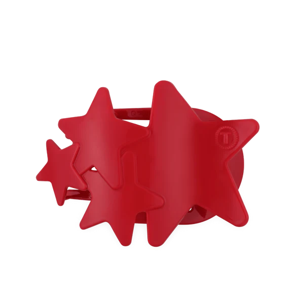 Teleties Red Shooting Star Large Flat Hair Clip