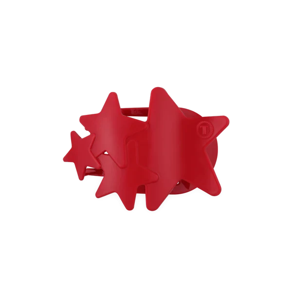 Teleties Red Shooting Star Medium Flat Hair Clip