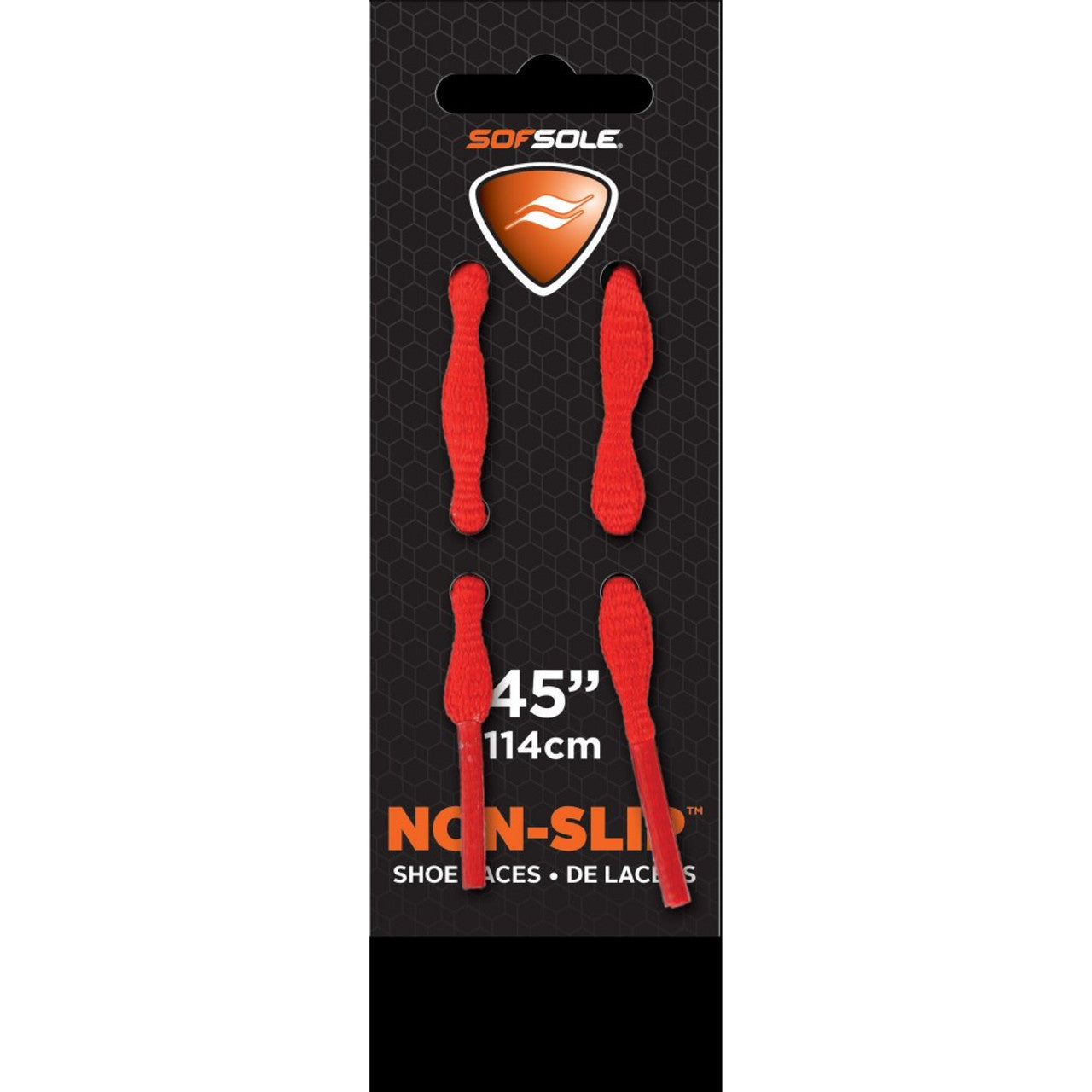 Implus Non‑Slip Wavy Shoelaces - Red