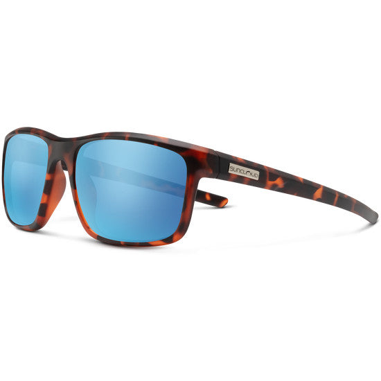 Suncloud Respek Sunglasses - Matte Tortoise/Polarized Aqua Mirror