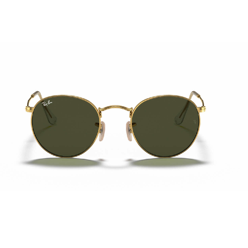 Ray-Ban Round Metal Sunglasses – Matte Gold/Brown Flash