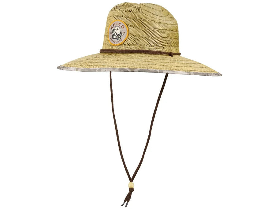 Aftco Boatbar Straw Hat - Sand Grouper Camo