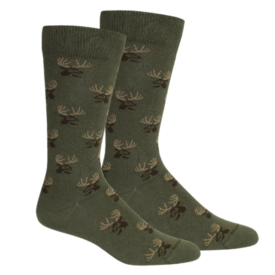 Brown Dog Buck Cotton Crew Socks - Sage