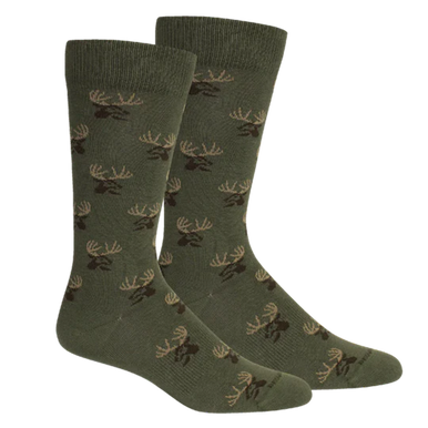 Brown Dog Buck Cotton Crew Socks - Sage